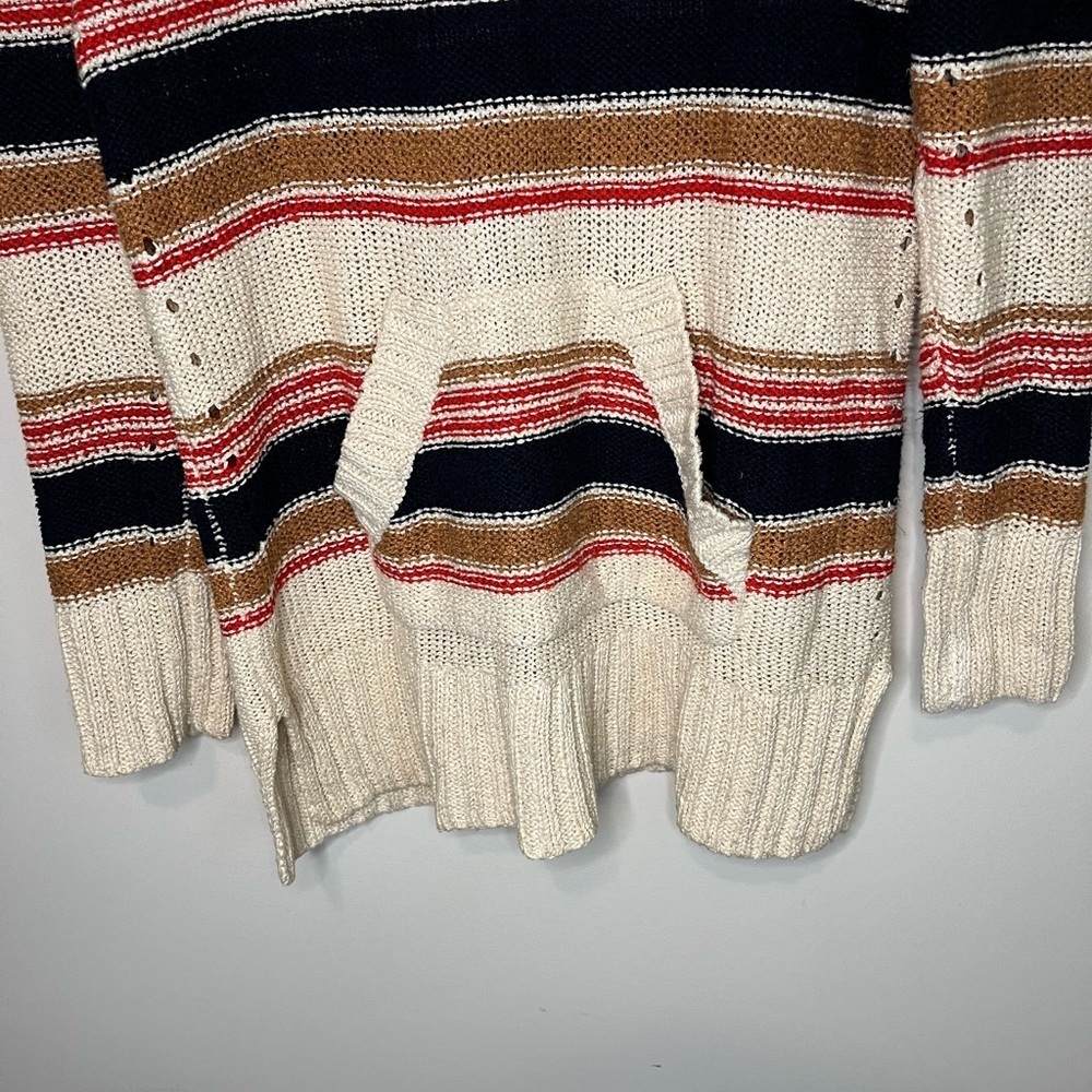 COPY - Tory Burch Striped Short Sleeve Linen Blend Sweater Size Small - Picture 6 of 16